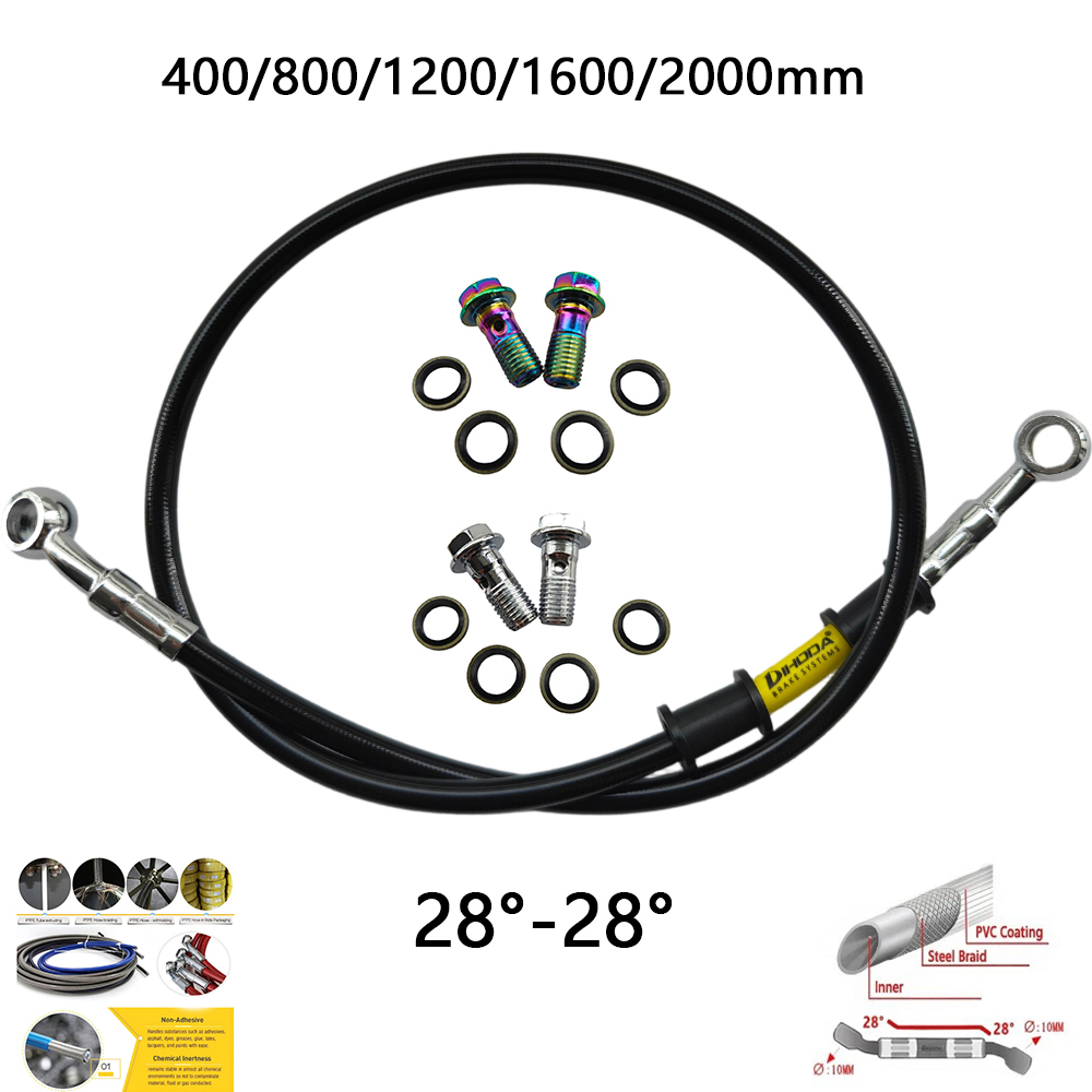 Braided Line - 28 ° -28 ° Czarne, plecione,