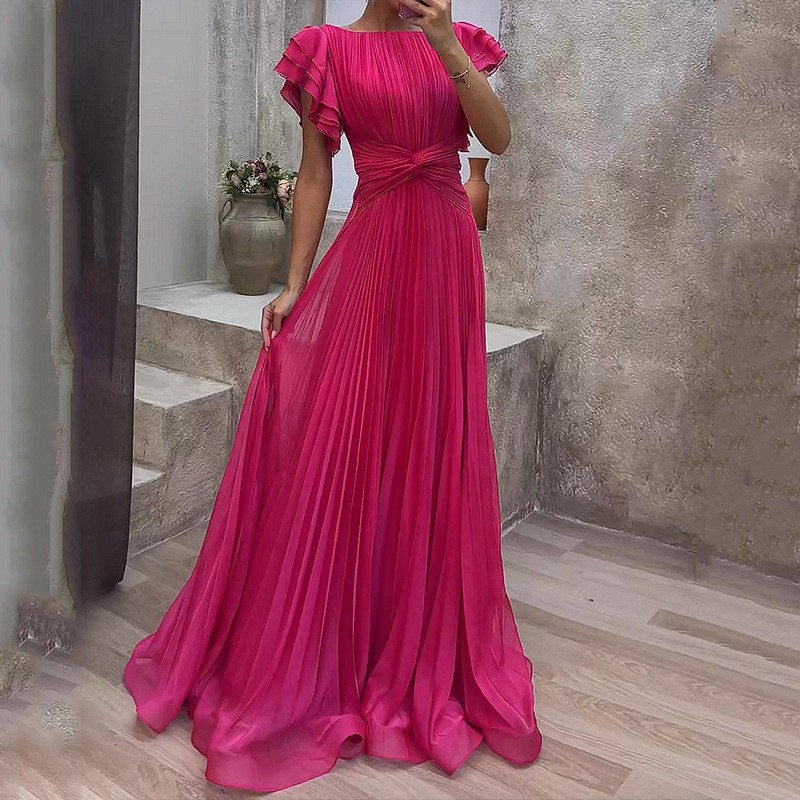 Tippet Line - Elegancka sukienka dla gościa weselnego, długa,