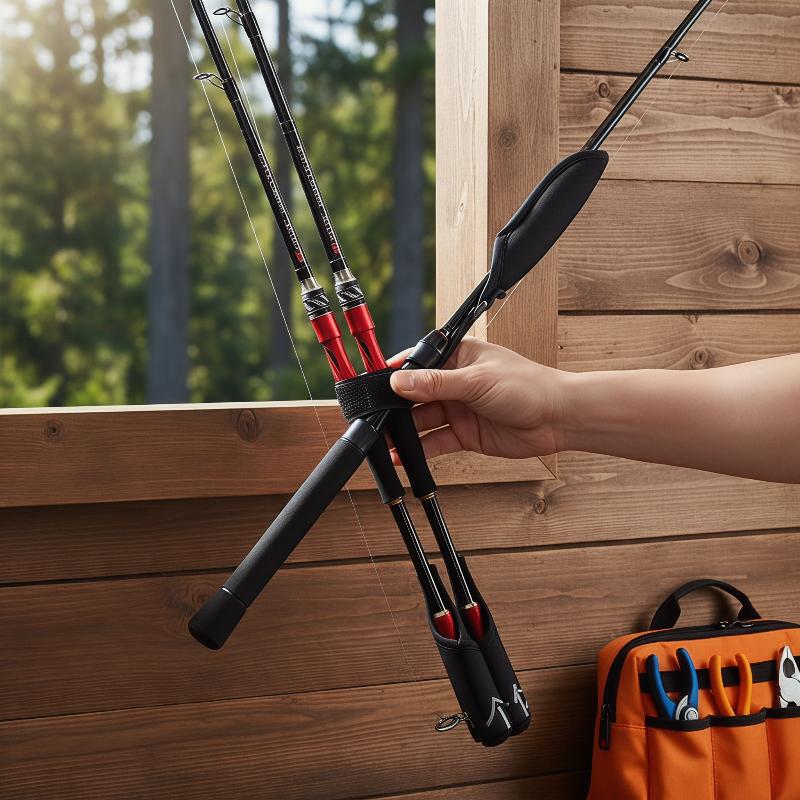 Fishing Line Spooler - Regulowany pasek do przenoszenia wędki z