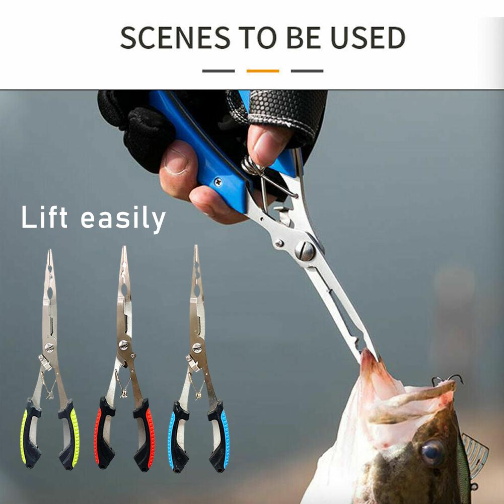 Fishing Line Cutter - Szczypce wędkarskie ze stali nierdzewnej, wielofunkcyjne,