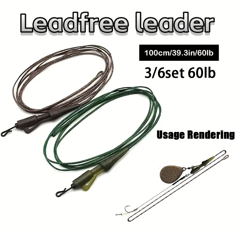 Leader Line - 3/6 szt. CarpCarp Gotowa Linka Wędkarska