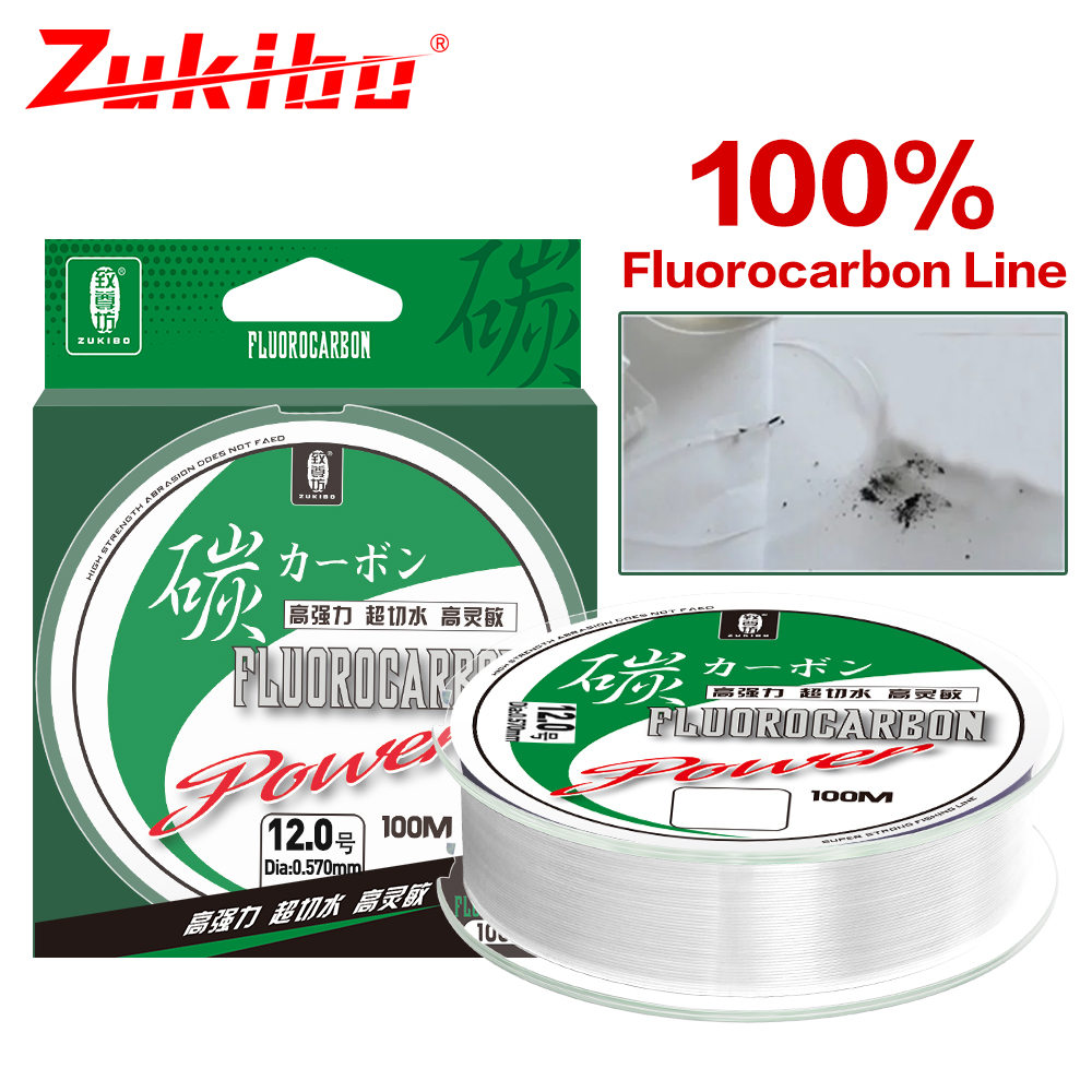 ZUKIBO 50m 100m 100% żyłka węd – Fluorocarbon Line recenzja i cena
